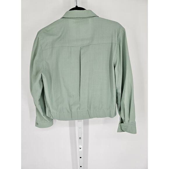 Jaclyn Smith Women's Green Blended Long Sleeve Button Jacket Belted Skirt Size 8 - Picture 7 of 7